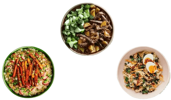 Three healthy meals